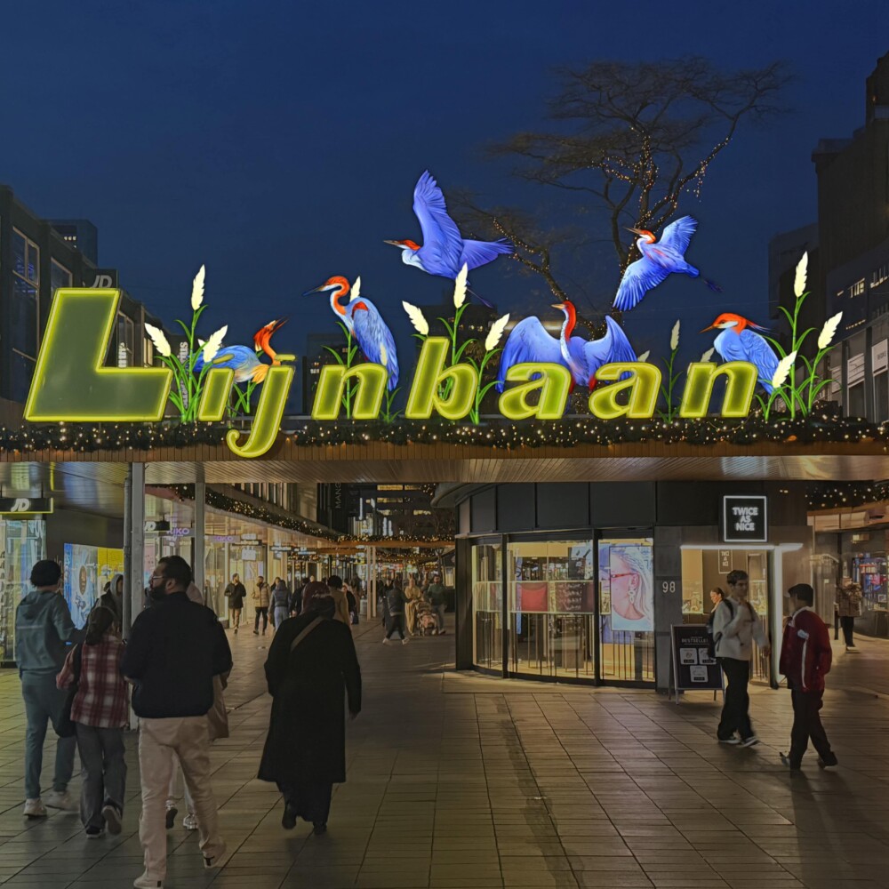 China Lightbaan Kraanvogels Lijnbaan RWWW