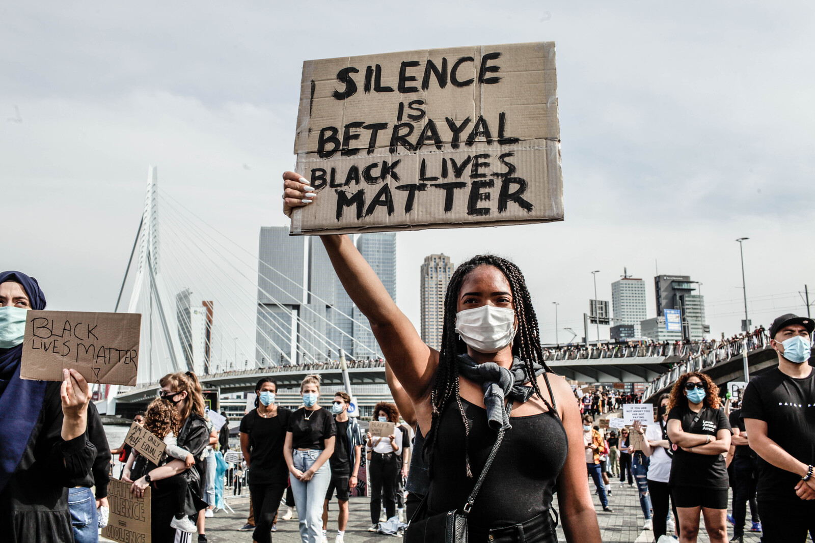 Erasmus demonstratie black life matters 2020 Thomas van den Berg