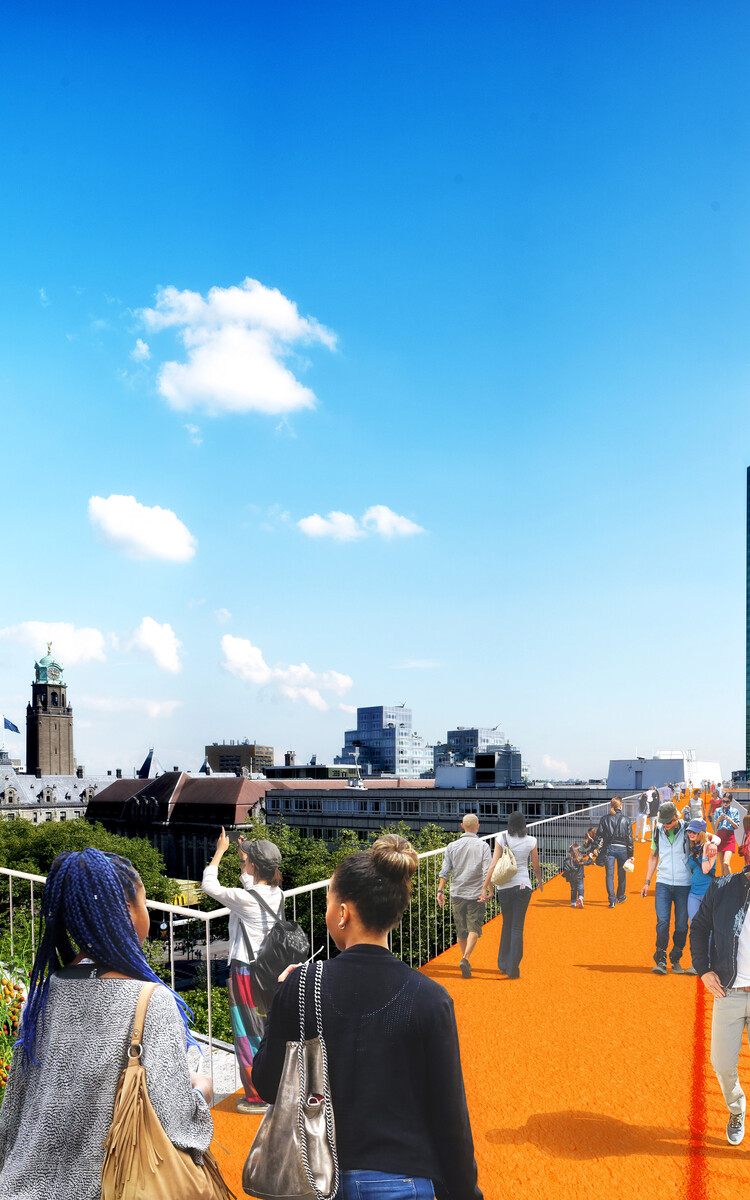 Rotterdam Rooftop Walk artist impression MVRDV bridge