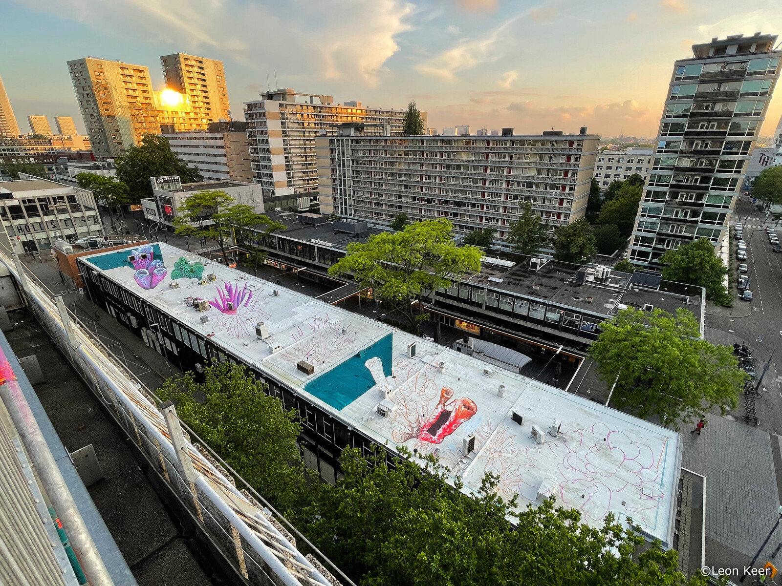 Workinprogress leonkeer streetart daken dagen rooftopwalk rotterdam