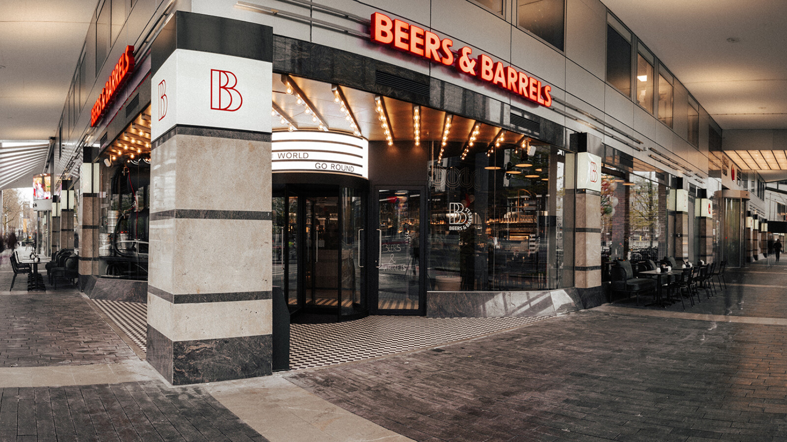 Beers Barrels in Central Plaza Rotterdam Centrum