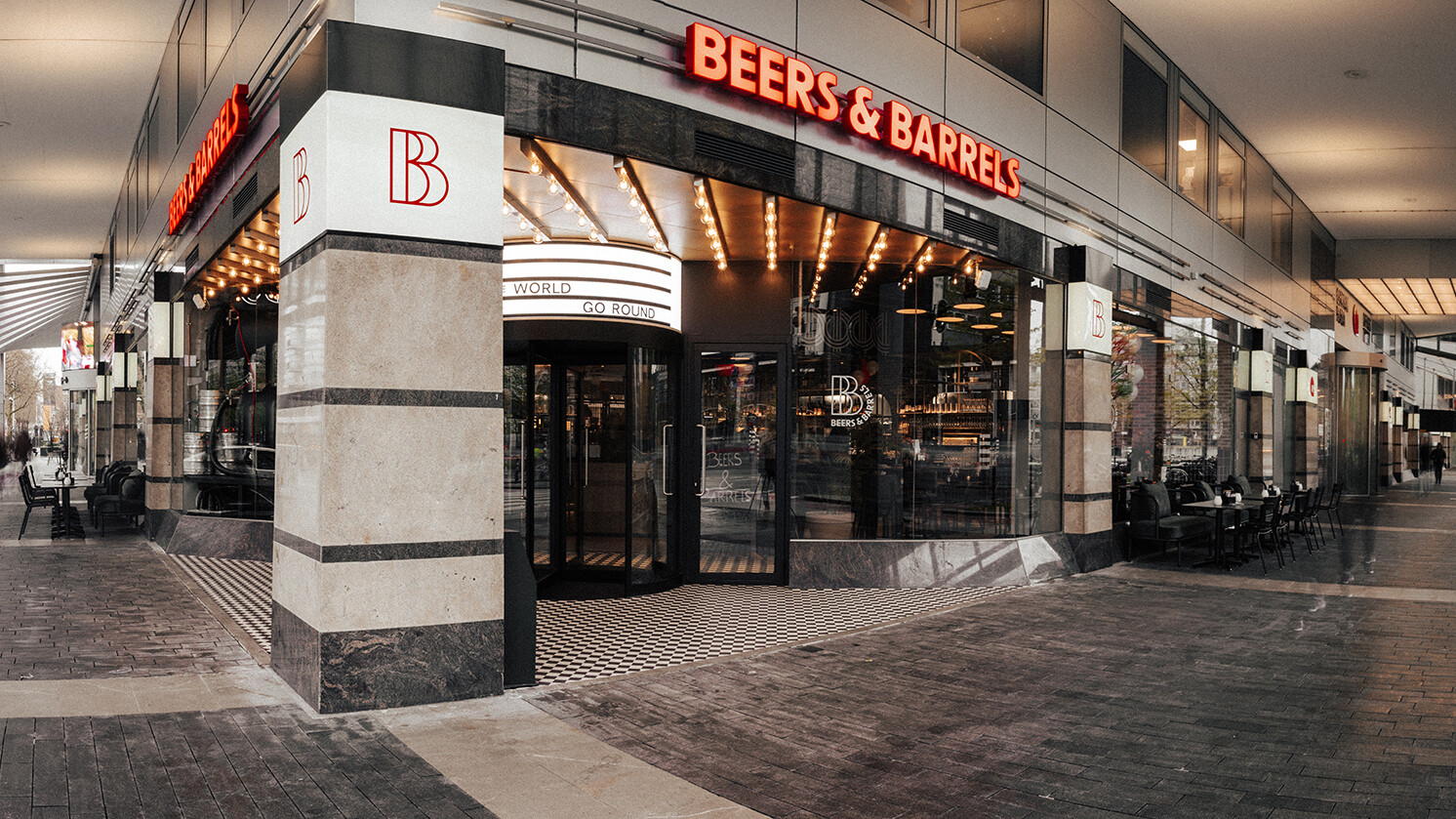 Beers Barrels in Central Plaza Rotterdam Centrum