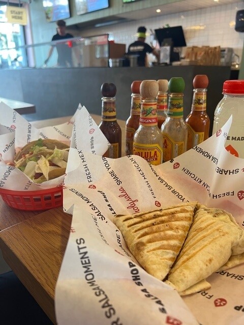Salsa shop tacos en quesadilla