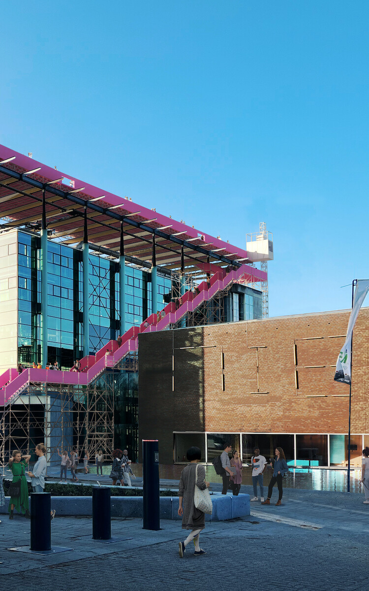 Visualisatie van Het Podium op Het Nieuwe Instituut MVRDV 2