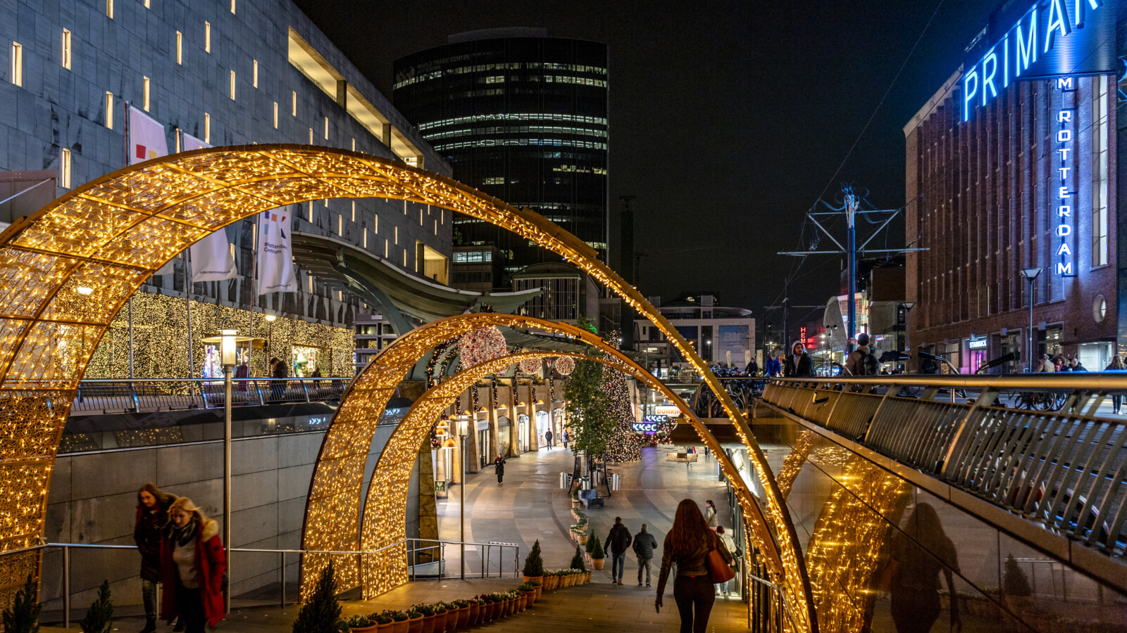 Koopgoot kerstverlichting Rotterdam Centrum Jan Kok