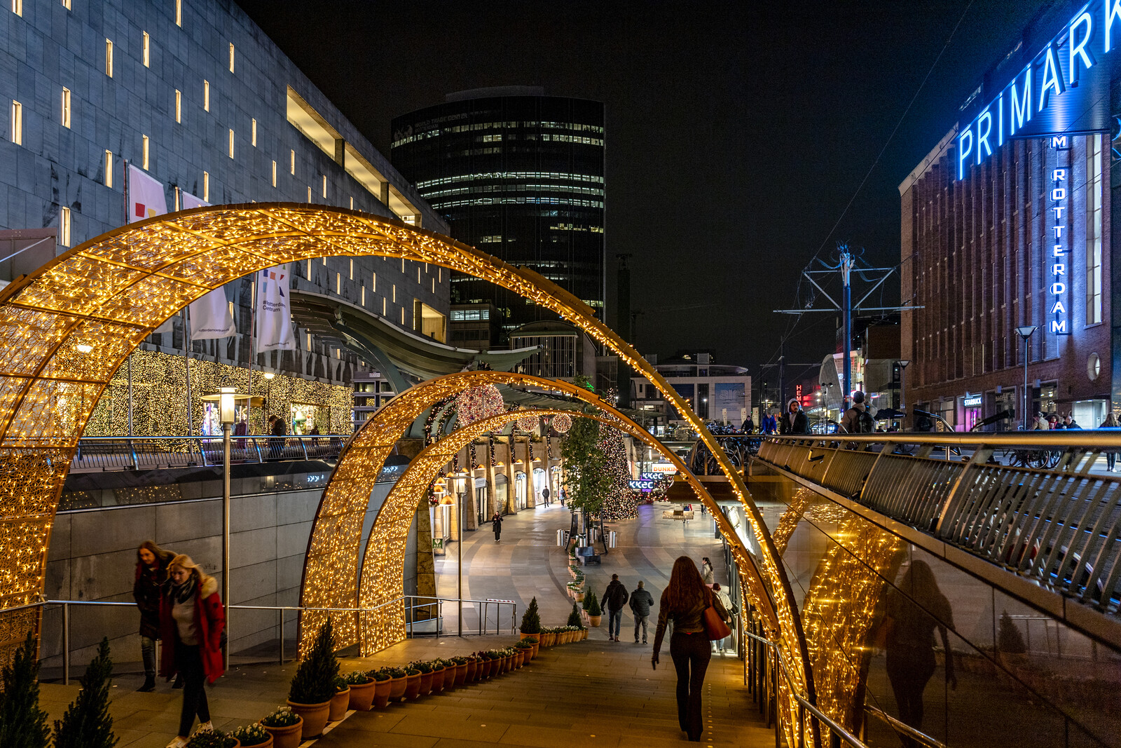 Koopgoot kerstverlichting Rotterdam Centrum Jan Kok