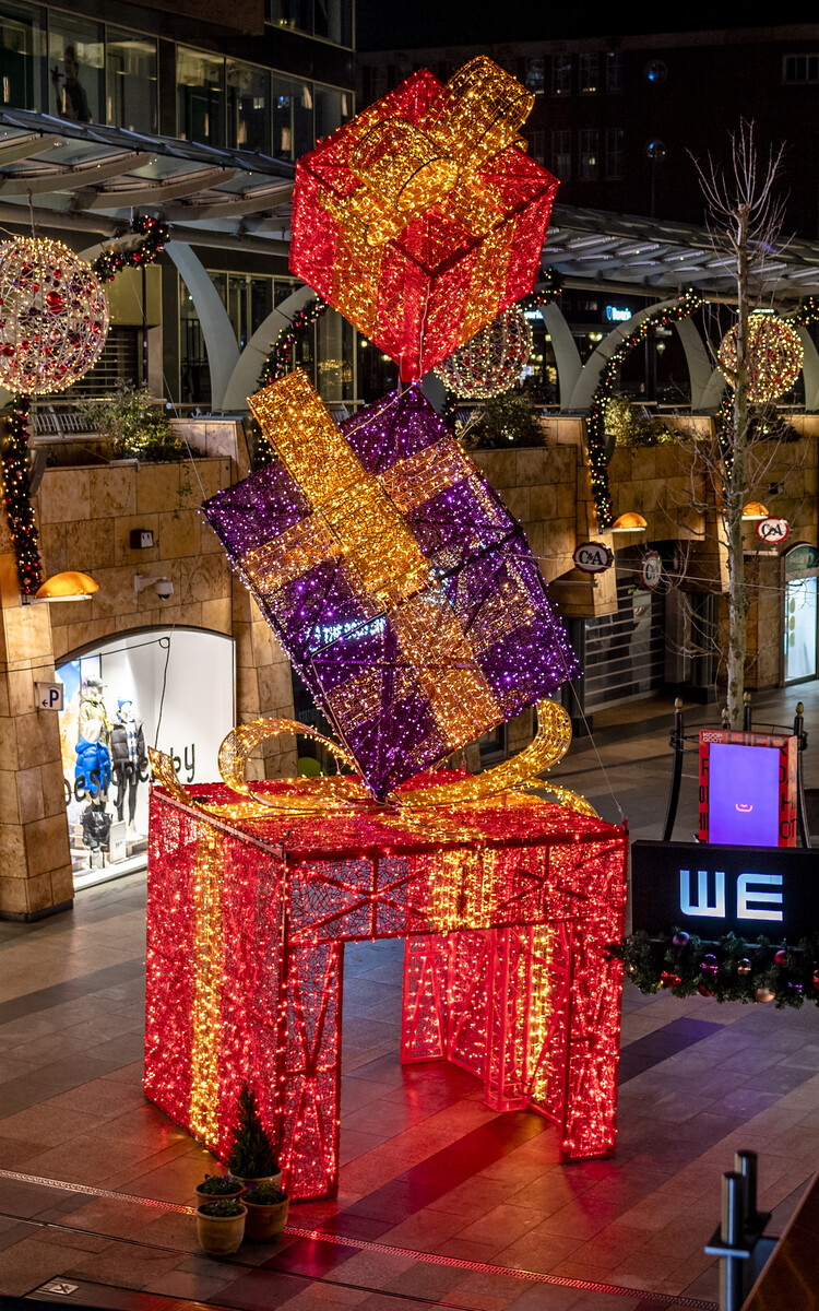 Cadeautjes kerstverlichting Koopgoot Rotterdam Centrum Jan Kok