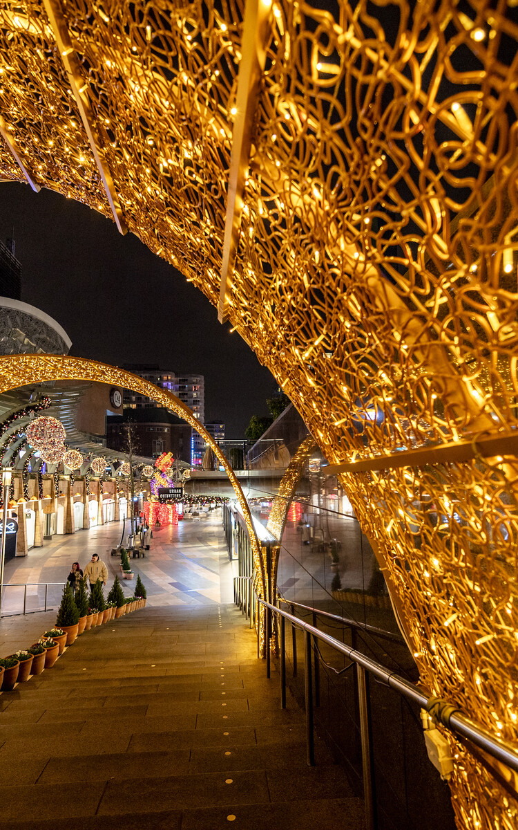 Prachtige kerstverlichting koopgoot Rotterdam Centrum Jan Kok