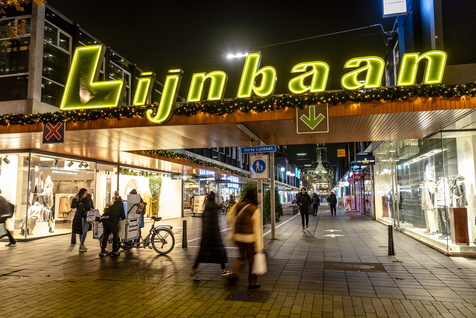 Lijnbaan kerstsfeer Rotterdam Centrum