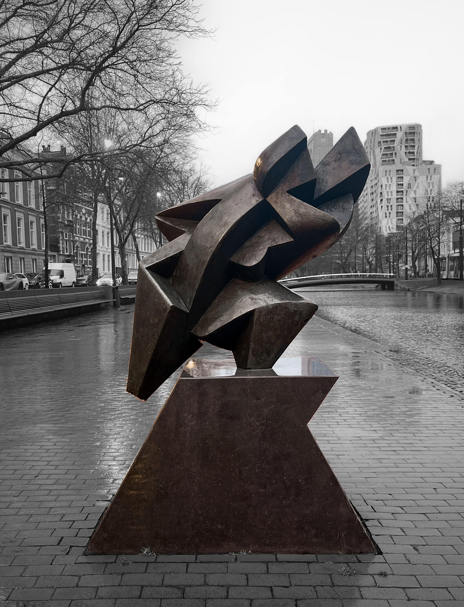 Goddbye Mastroianni statue Rotterdam myview rotterdam