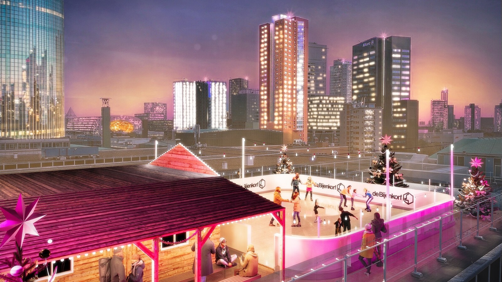 Glicebaan Bijenkorf Rotterdam