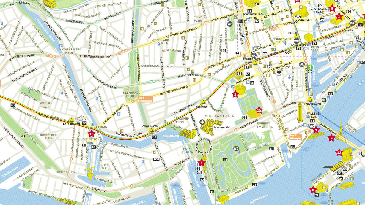 Citymap afbeelding Rotterdam